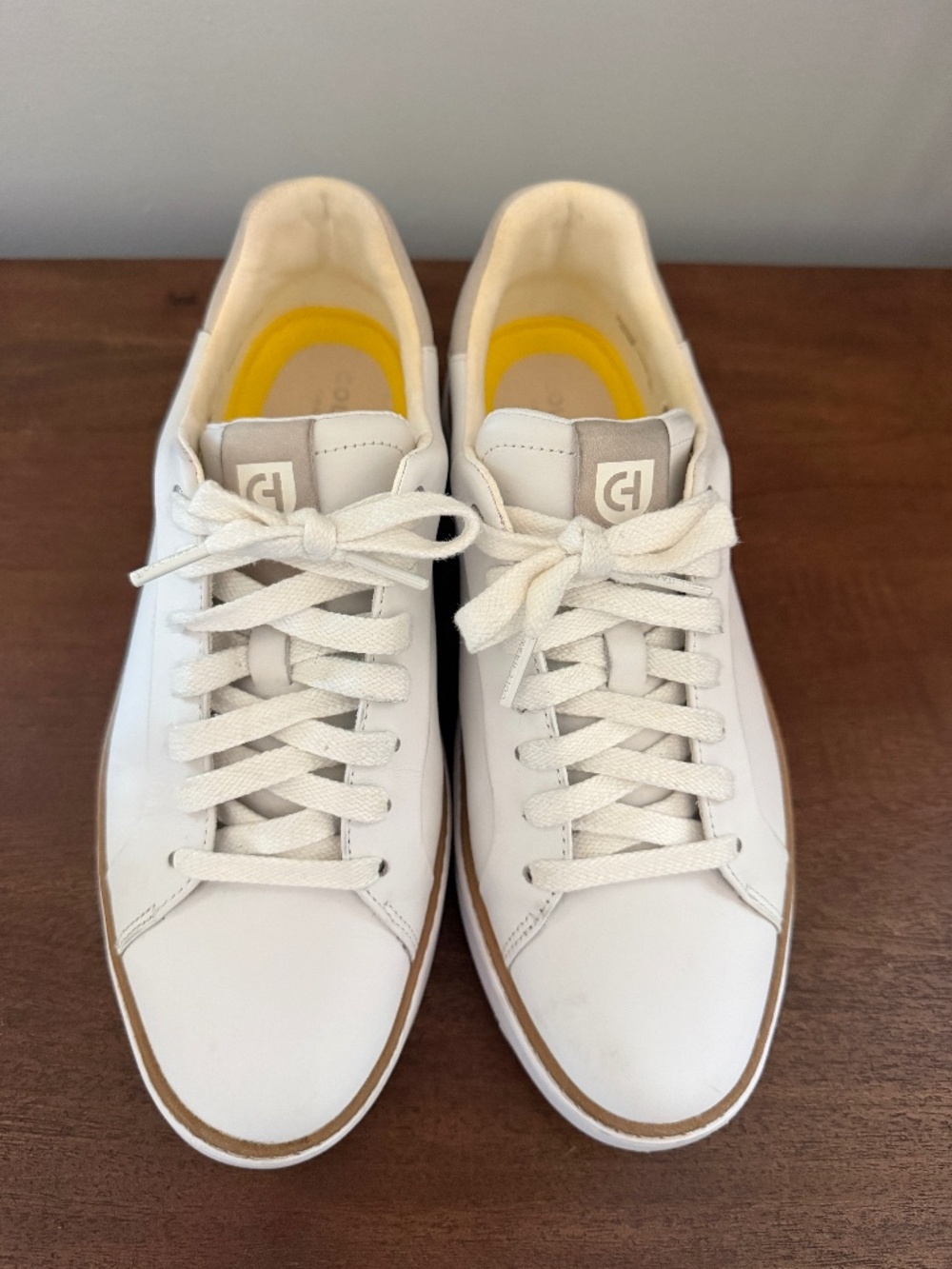 Cole Haan white leather sneakers, size 9B